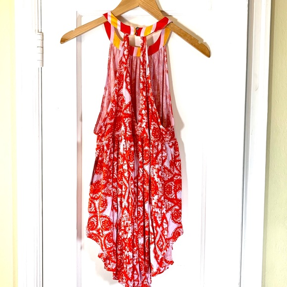 Free people sleeveless handkerchief tunic S - Picture 8 of 8